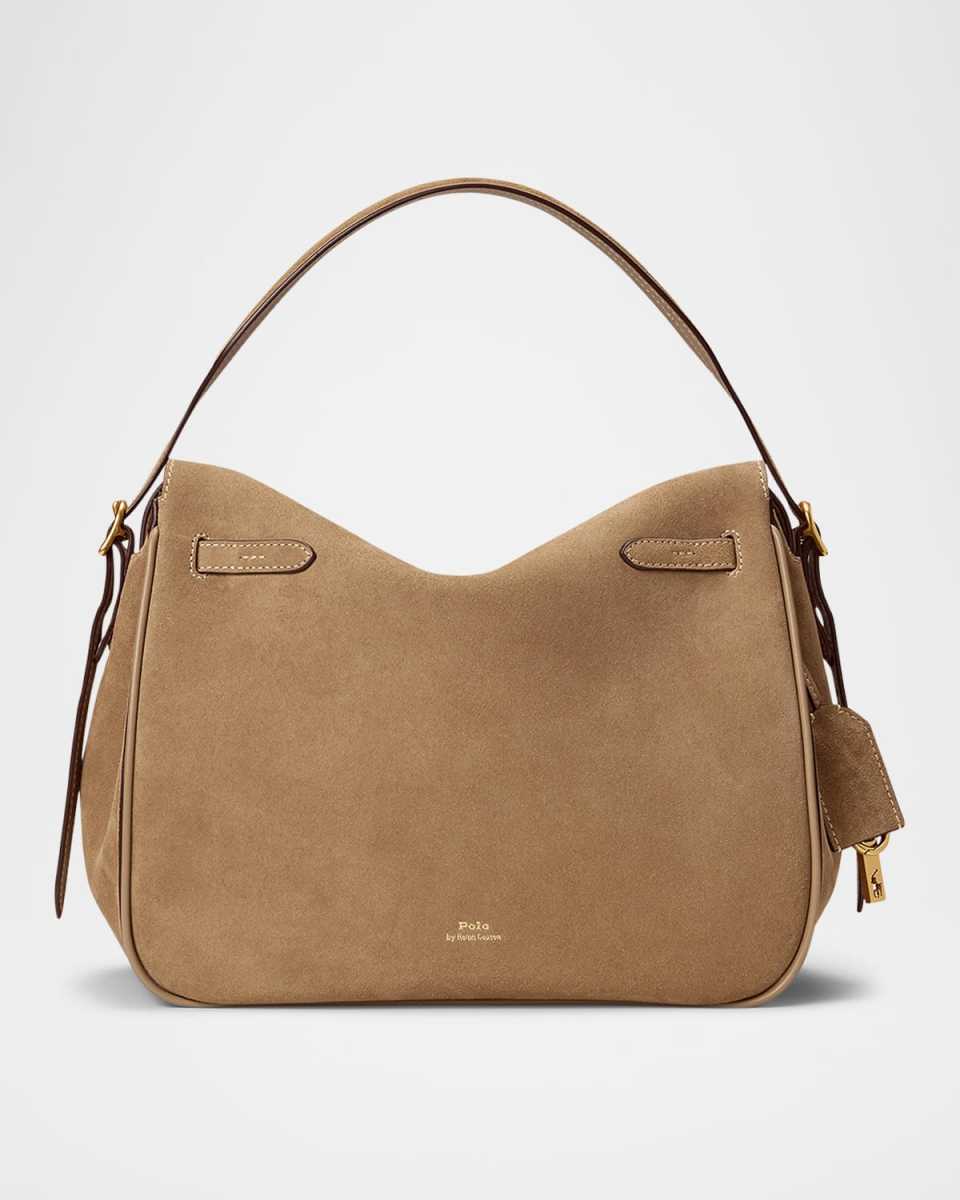 Polo ID Suede Large Satchel Bag